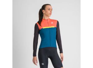 Sportful PISTA THERMAL dámsky dres teal blu corallo black cedar