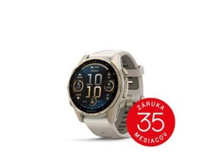 Garmin fenix 8 - 43mm, AMOLED, Sapphire, Soft Gold, Fog Gray/Dark Sandstone band