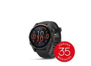 Garmin fenix 8 - 43mm, AMOLED, Sapphire, Carbon Gray DLC Titanium, Black/Pebble Gray band