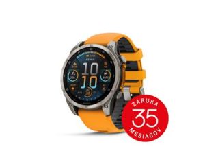 Garmin fenix 8 - 47mm, AMOLED, Sapphire, Titanium, Spark Orange/Graphite band