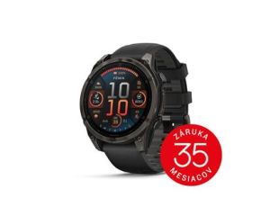 Garmin fénix 8 - 47mm, AMOLED, Sapphire, Carbon Gray DLC Titanium, Black/Pebble Gray band