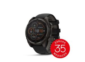 Garmin fenix 8 - 47mm, Sapphire Solar, Carbon Gray DLC Titanium DLC, Black/Pebble Gray band