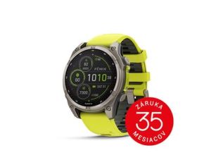 Garmin fenix 8 - 47mm, Sapphire Solar, Titanium, Yellow/Graphite band