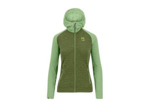 Karpos AMBRIZZOLA FULL-ZIP dámska mikina s kapucňou arcadian/cedar green