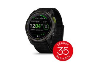 GARMIN Enduro 3, Sapphire Solar, Carbon Gray DLC Titanium, Black UltraFit Nylon band