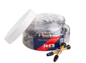 Joe&rsquo;s 20 Pairs Tubeless French/Presta valves 48 mm- in a jar