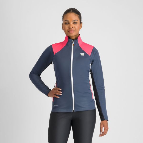 Sportful SQUADRA dámska bunda galaxy blue/raspberry pink