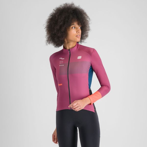 Sportful BREAKOUT SUPERGIARA THERMAL dámsky dres rasperry violet  black pompelmo