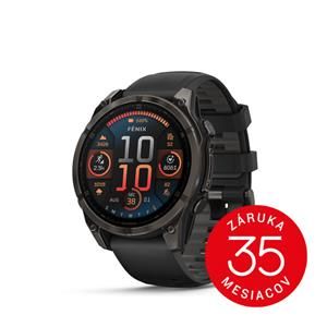 Garmin fénix 8 - 47mm, AMOLED, Sapphire, Carbon Gray DLC Titanium, Black/Pebble Gray band