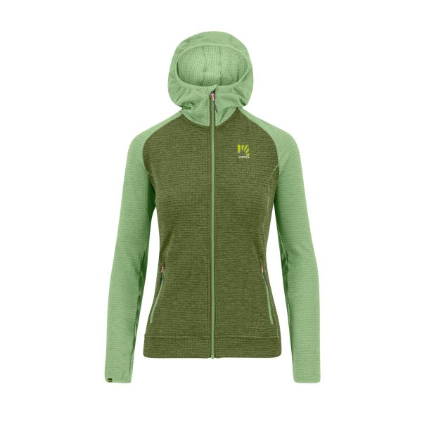 Karpos AMBRIZZOLA FULL-ZIP dámska mikina s kapucňou arcadian/cedar green